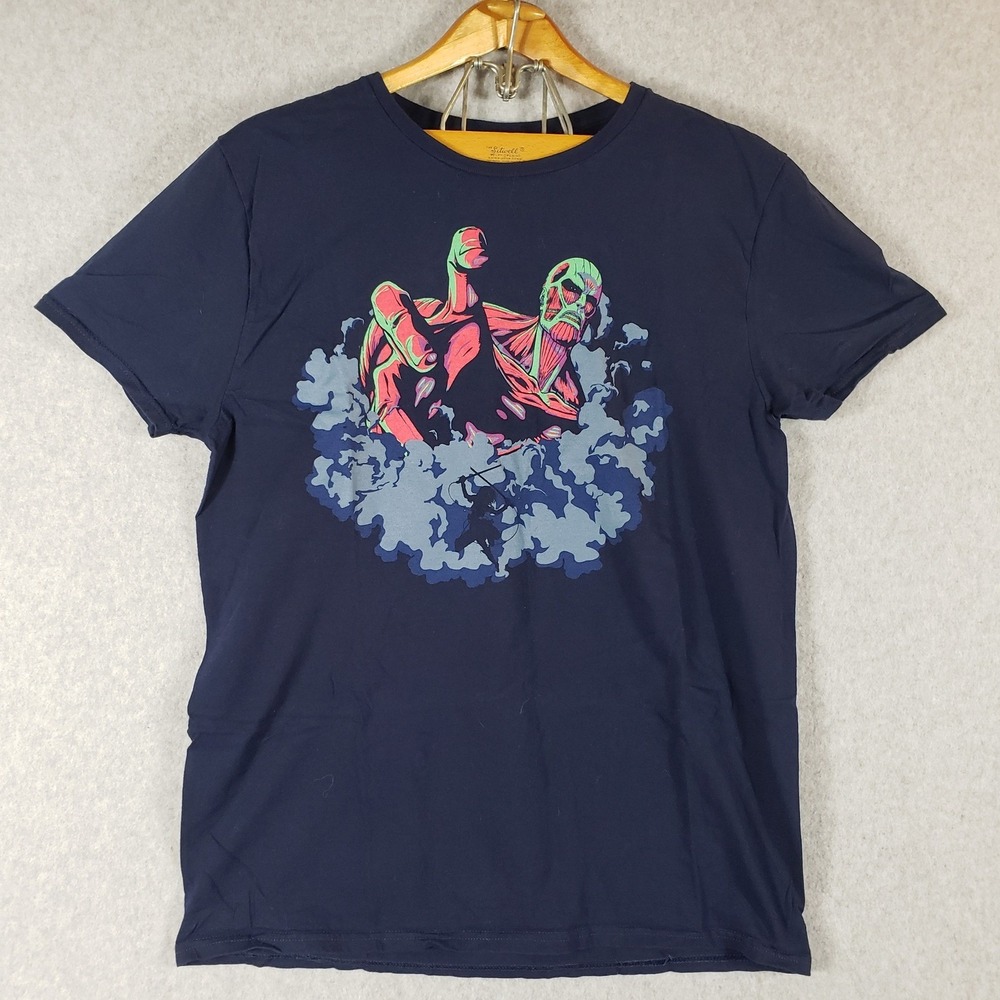 Attack on Titan Season 2 Shirt Mens Large Loot‎ Crate Exclusive Blue Anime Tee L